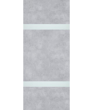 Дверь межкомнатная «П-6 стекло белое бетон серый»